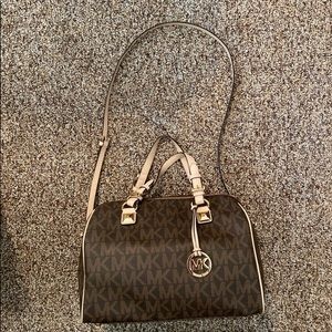 MK Grayson Satchel Brown Signature Medium